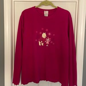 Pink Disney Winnie the Pooh fleece sweatshirt, XL
